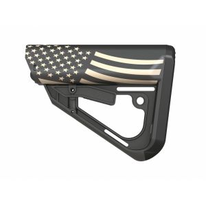 TI-7 Stock MIL-SPEC Size with Coyote Tan American Flag Graphic by Tactical Intent